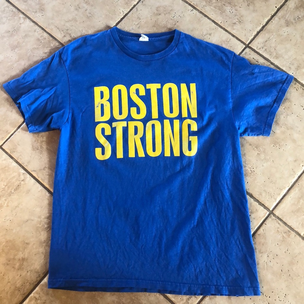 Blue Boston strong short sleeve t shirt